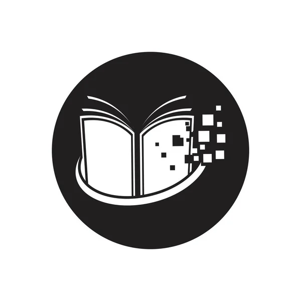 Digital Book Logo Technology Vector Icon Design — Stock Vector