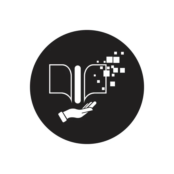 Digitaal Boek Logo Technologie Vector Pictogram Ontwerp — Stockvector