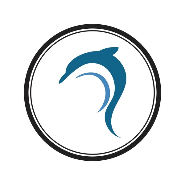 Illustration Modèle Conception Dolphin Logo Vector — Image vectorielle