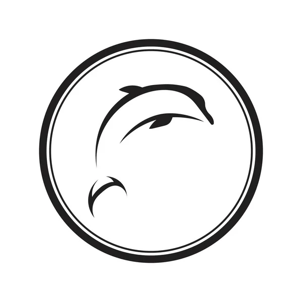 Illustration Modèle Conception Dolphin Logo Vector — Image vectorielle