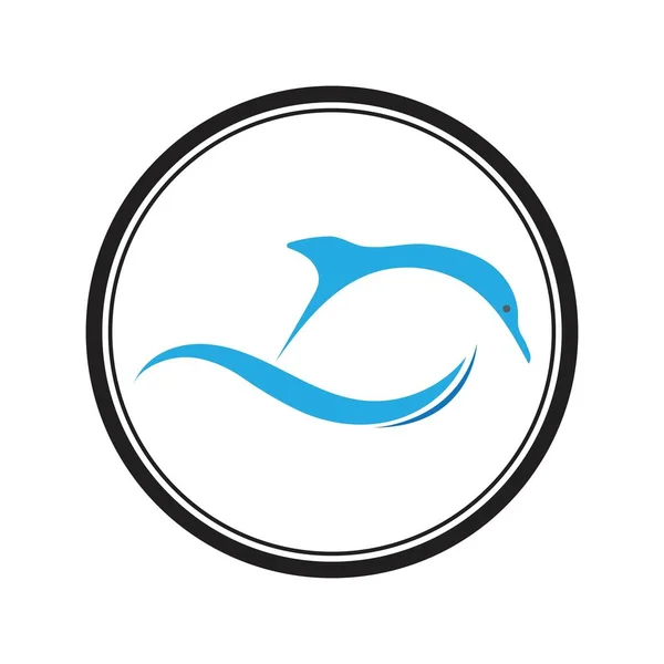Illustration Dolphin Logo Vektor Design Vorlage — Stockvektor