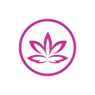 Nilüfer çiçekleri logo vektör çizim şablonu 