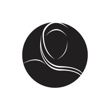 Muslimah tesettür logo şablon vektör illüstrasyon tasarımı