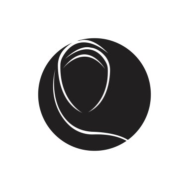 Muslimah tesettür logo şablon vektör illüstrasyon tasarımı