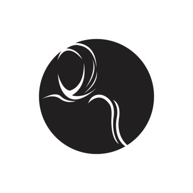 Muslimah tesettür logo şablon vektör illüstrasyon tasarımı
