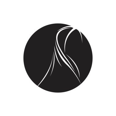 Muslimah tesettür logo şablon vektör illüstrasyon tasarımı