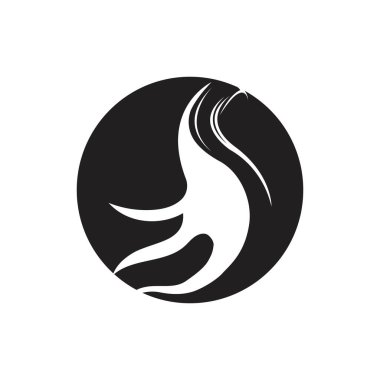 Muslimah tesettür logo şablon vektör illüstrasyon tasarımı