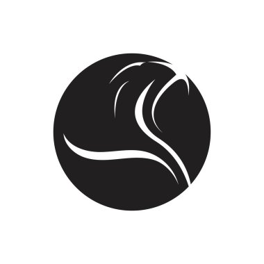 Muslimah tesettür logo şablon vektör illüstrasyon tasarımı