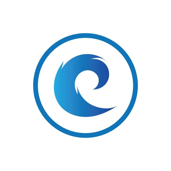 Ocean Wave Wasser Logo Vektor Illustration Design Vorlage — Stockvektor