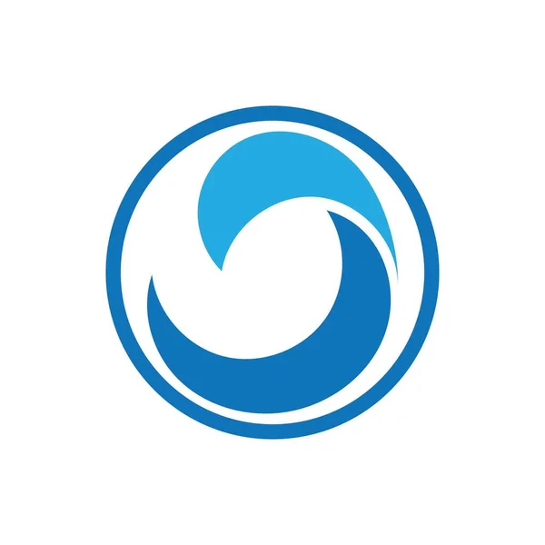 Ocean Wave Woda Logo Wektor Ilustracja Projekt Szablon — Wektor stockowy