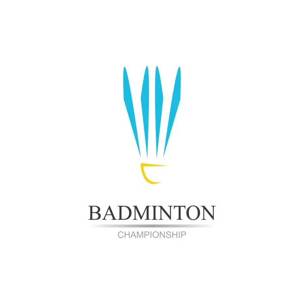 Logo Del Campionato Professionistico Squadra Sportiva Badminton — Vettoriale Stock