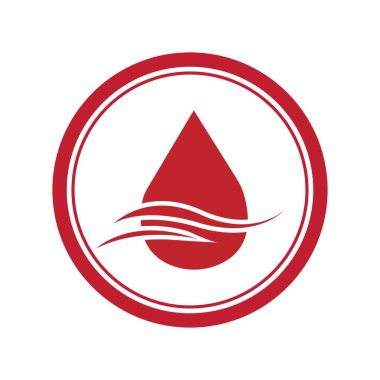 Kan damlası logosu çizim şablonu