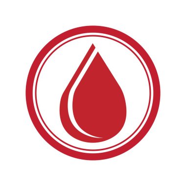 Kan damlası logosu çizim şablonu