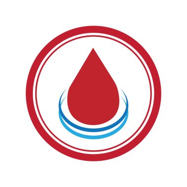 Kan damlası logosu çizim şablonu