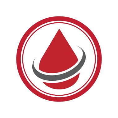 Kan damlası logosu çizim şablonu
