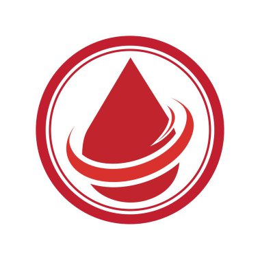Kan damlası logosu çizim şablonu