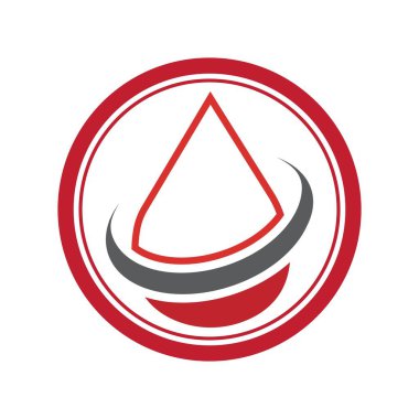 Kan damlası logosu çizim şablonu