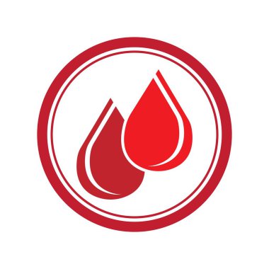 Kan damlası logosu çizim şablonu