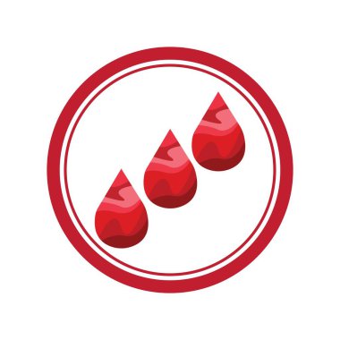 Kan damlası logosu çizim şablonu