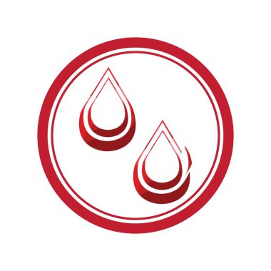 Kan damlası logosu çizim şablonu