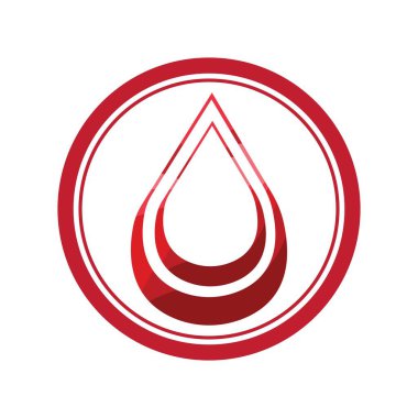 Kan damlası logosu çizim şablonu