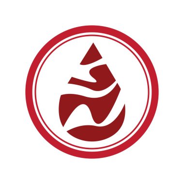 Kan damlası logosu çizim şablonu