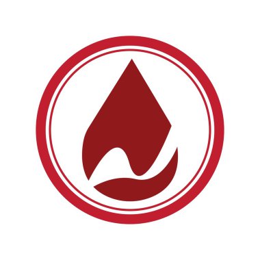 Kan damlası logosu çizim şablonu