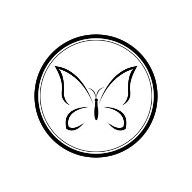 Kelebek günlük çizimi tasarım şablonu            