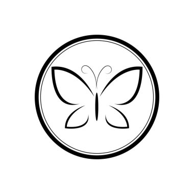 Kelebek günlük çizimi tasarım şablonu            