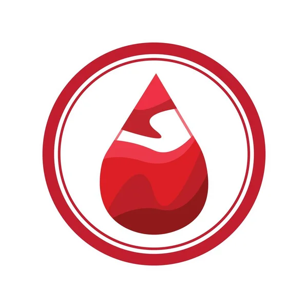 Gota Sangre Logotipo Ilustración Diseño Plantilla — Vector de stock