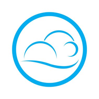 Bulut logosu illüstrstiun tasarım şablonu