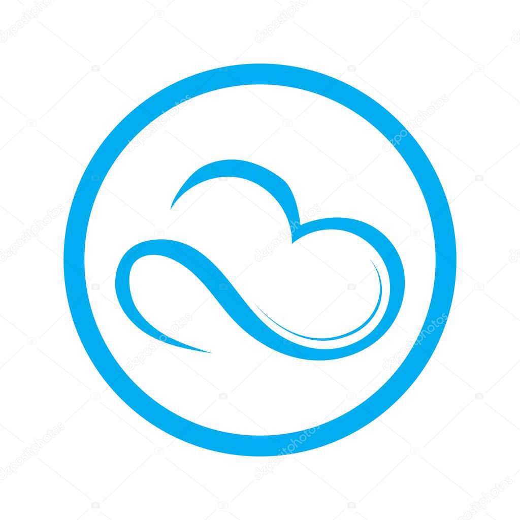 Cloud logo illustrstiun design template
