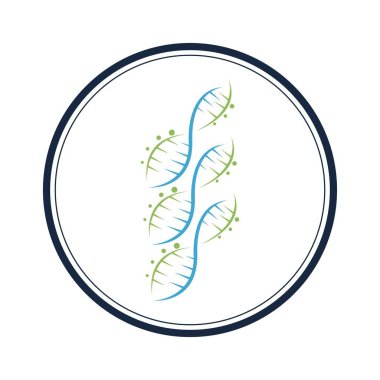 DNA logo vektör çizim şablonu