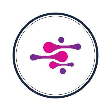 DNA logo vektör çizim şablonu