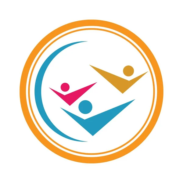 Logotipo Comunidad Ilustración Plantilla Diseño — Vector de stock