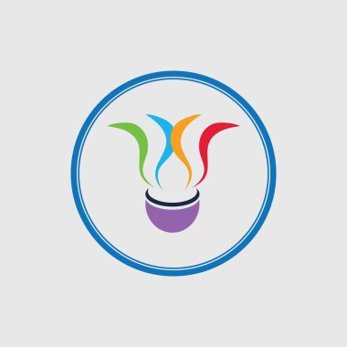 Badminton Spor Logosu tasarım şablonu