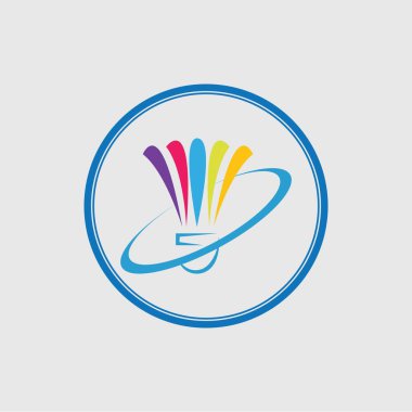 Badminton Spor Logosu tasarım şablonu