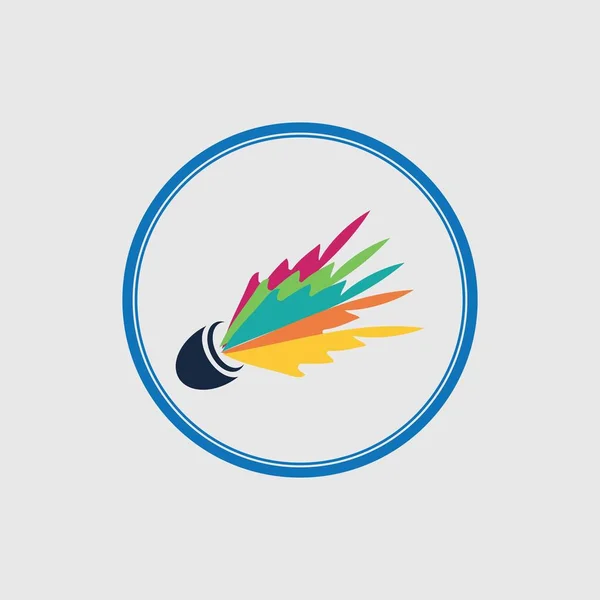 Badminton Sports Logo Illustration Design Mall — Stock vektor