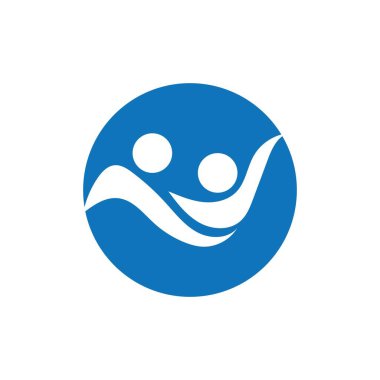 Aile bakımı aşk logo vektör çizimi tasarımı