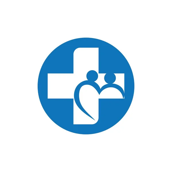 Family Care Love Logo Vector Illustration Design — Stock Vector