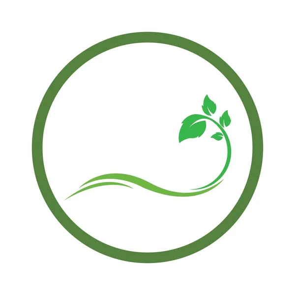 Шаблон Дизайну Ілюстрації Логотипу Екології — стоковий вектор