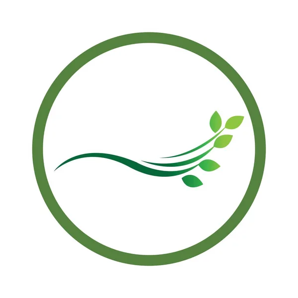 Ecología Logotipo Ilustración Diseño Plantilla — Archivo Imágenes Vectoriales