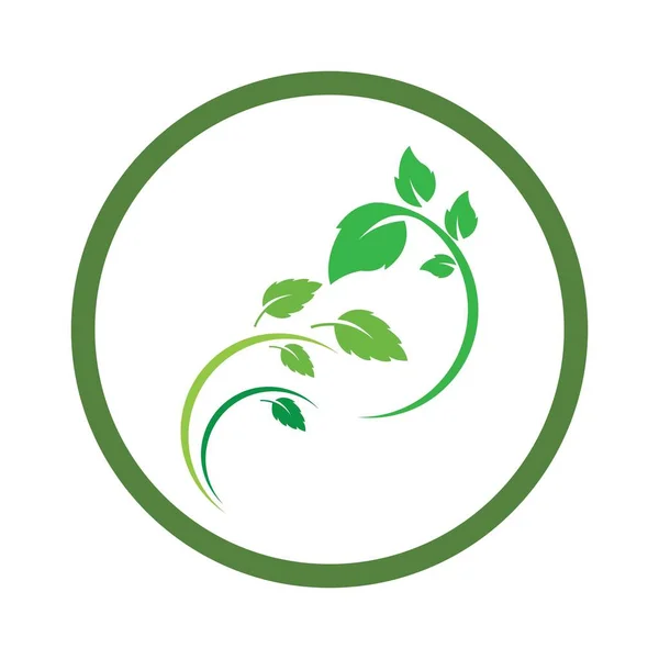 Ecología Logotipo Ilustración Diseño Plantilla — Archivo Imágenes Vectoriales