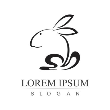 Tavşan şablonu vektör resimleme tasarımı