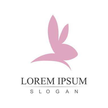 Tavşan şablonu vektör resimleme tasarımı