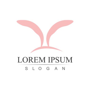 Tavşan şablonu vektör resimleme tasarımı