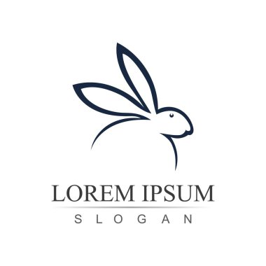 Tavşan şablonu vektör resimleme tasarımı