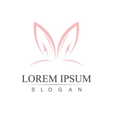 Tavşan şablonu vektör resimleme tasarımı