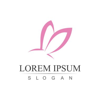 Tavşan şablonu vektör resimleme tasarımı