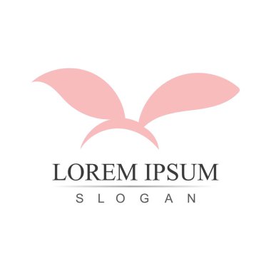 Tavşan şablonu vektör resimleme tasarımı